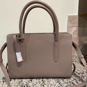 Taupe/beige Radley London medium satchel handbag